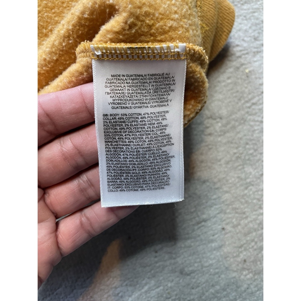The North Face Men's Crewneck Sweatshirt XL Mustard Yellow Casual Pullover - Picture 9 of 12